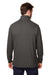 Devon & Jones DG400 Mens New Classics Performance Moisture Wicking 1/4 Zip Sweatshirt w/ Pocket Graphite Grey Model Back