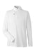 Devon & Jones DG400 Mens New Classics Performance Moisture Wicking 1/4 Zip Sweatshirt w/ Pocket White Flat Front