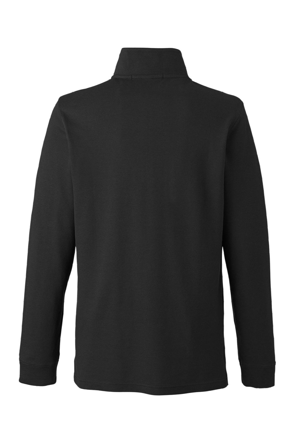 Devon & Jones DG400 Mens New Classics Performance Moisture Wicking 1/4 Zip Sweatshirt w/ Pocket Black Flat Back