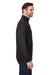 Devon & Jones DG400 Mens New Classics Performance Moisture Wicking 1/4 Zip Sweatshirt w/ Pocket Black Model Side