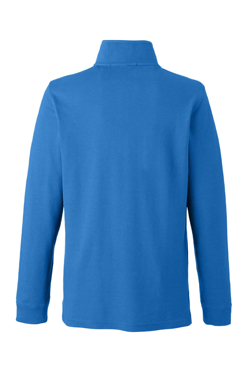 Devon & Jones DG400 Mens New Classics Performance Moisture Wicking 1/4 Zip Sweatshirt w/ Pocket French Blue Flat Back