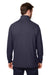 Devon & Jones DG400 Mens New Classics Performance Moisture Wicking 1/4 Zip Sweatshirt w/ Pocket Navy Blue Model Back