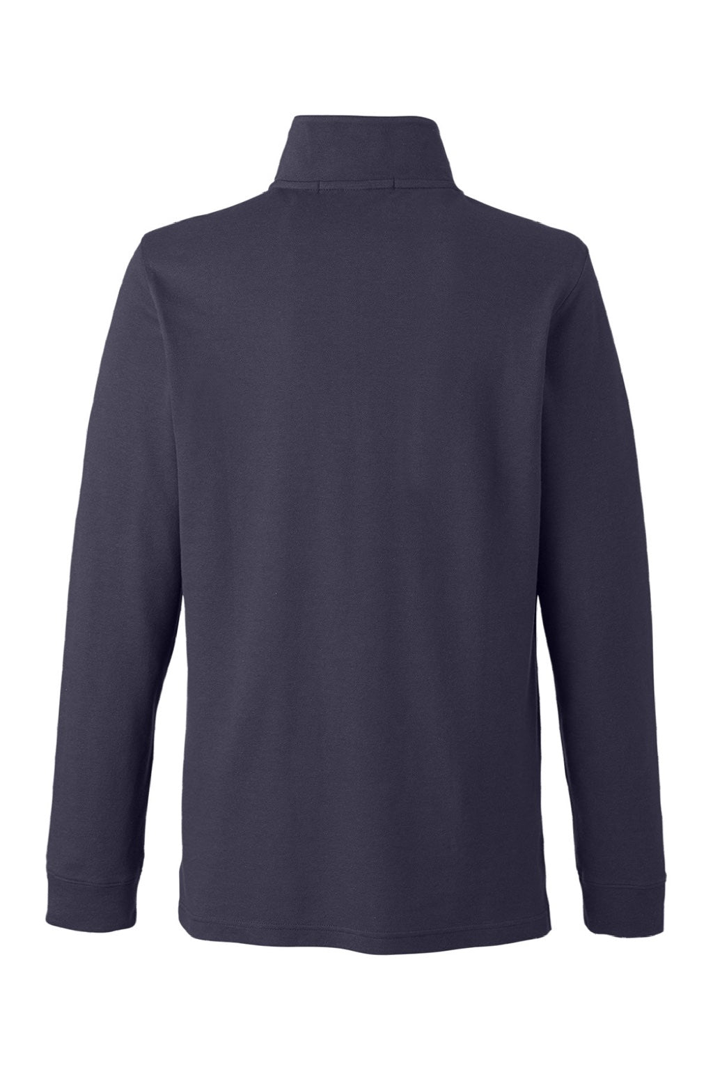 Devon & Jones DG400 Mens New Classics Performance Moisture Wicking 1/4 Zip Sweatshirt w/ Pocket Navy Blue Flat Back