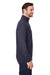 Devon & Jones DG400 Mens New Classics Performance Moisture Wicking 1/4 Zip Sweatshirt w/ Pocket Navy Blue Model Side