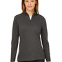 Devon & Jones Womens New Classics Performance Moisture Wicking 1/4 Zip Sweatshirt - Graphite Grey - Closeout