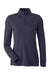 Devon & Jones DG400W Womens New Classics Performance Moisture Wicking 1/4 Zip Sweatshirt Navy Blue Flat Front
