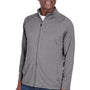 Devon & Jones Mens Compass Stretch Tech Moisture Wicking Full Zip Sweatshirt w/ Pockets - Heather Dark Grey