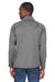 Devon & Jones DG420 Mens Compass Stretch Tech Moisture Wicking Full Zip Sweatshirt w/ Pockets Heather Dark Grey Model Back