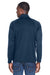 Devon & Jones DG420 Mens Compass Stretch Tech Moisture Wicking Full Zip Sweatshirt w/ Pockets Heather Navy Blue Model Back