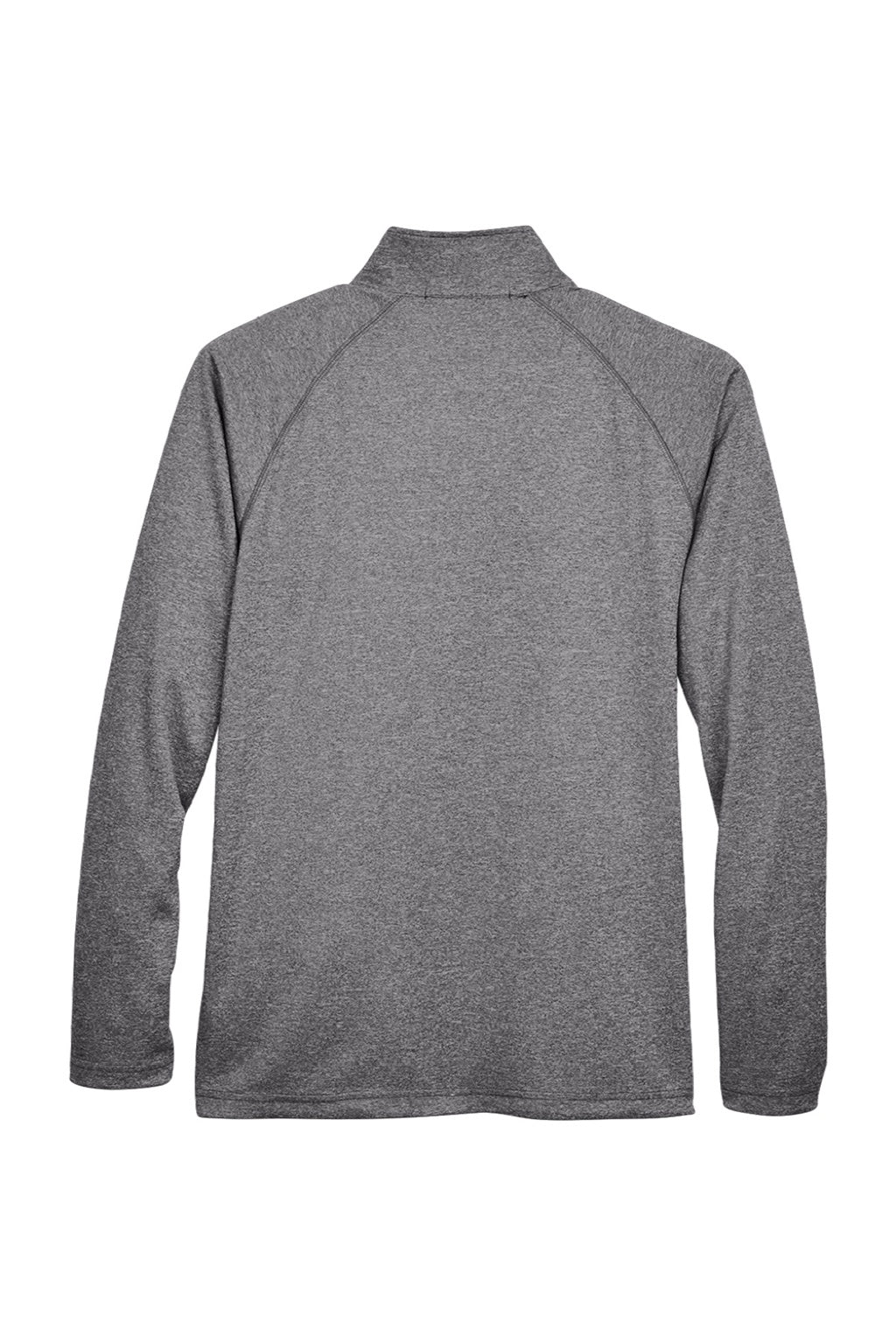 Devon & Jones DG420 Mens Compass Stretch Tech Moisture Wicking Full Zip Sweatshirt w/ Pockets Heather Dark Grey Flat Back
