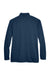 Devon & Jones DG420 Mens Compass Stretch Tech Moisture Wicking Full Zip Sweatshirt w/ Pockets Heather Navy Blue Flat Back