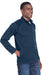 Devon & Jones DG420 Mens Compass Stretch Tech Moisture Wicking Full Zip Sweatshirt w/ Pockets Heather Navy Blue Model 3q