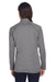 Devon & Jones DG420W Womens Compass Stretch Tech Moisture Wicking Full Zip Sweatshirt w/ Pockets Heather Dark Grey Model Back
