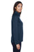 Devon & Jones DG420W Womens Compass Stretch Tech Moisture Wicking Full Zip Sweatshirt w/ Pockets Navy Blue Model Side