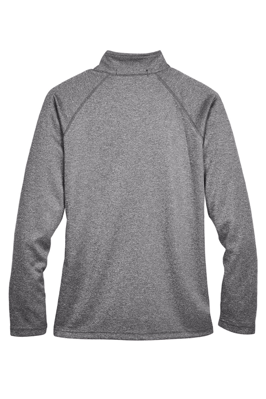 Devon & Jones DG420W Womens Compass Stretch Tech Moisture Wicking Full Zip Sweatshirt w/ Pockets Heather Dark Grey Flat Back