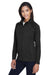 Devon & Jones DG420W Womens Compass Stretch Tech Moisture Wicking Full Zip Sweatshirt w/ Pockets Black Model 3q