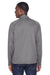 Devon & Jones DG440 Mens Compass Stretch Tech Moisture Wicking 1/4 Zip Sweatshirt w/ Pockets Heather Dark Grey Model Back