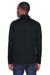 Devon & Jones DG440 Mens Compass Stretch Tech Moisture Wicking 1/4 Zip Sweatshirt w/ Pockets Black Model Back