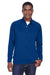 Devon & Jones DG440 Mens Compass Stretch Tech Moisture Wicking 1/4 Zip Sweatshirt w/ Pockets True Royal Blue Model Front
