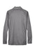 Devon & Jones DG440 Mens Compass Stretch Tech Moisture Wicking 1/4 Zip Sweatshirt w/ Pockets Heather Dark Grey Flat Back