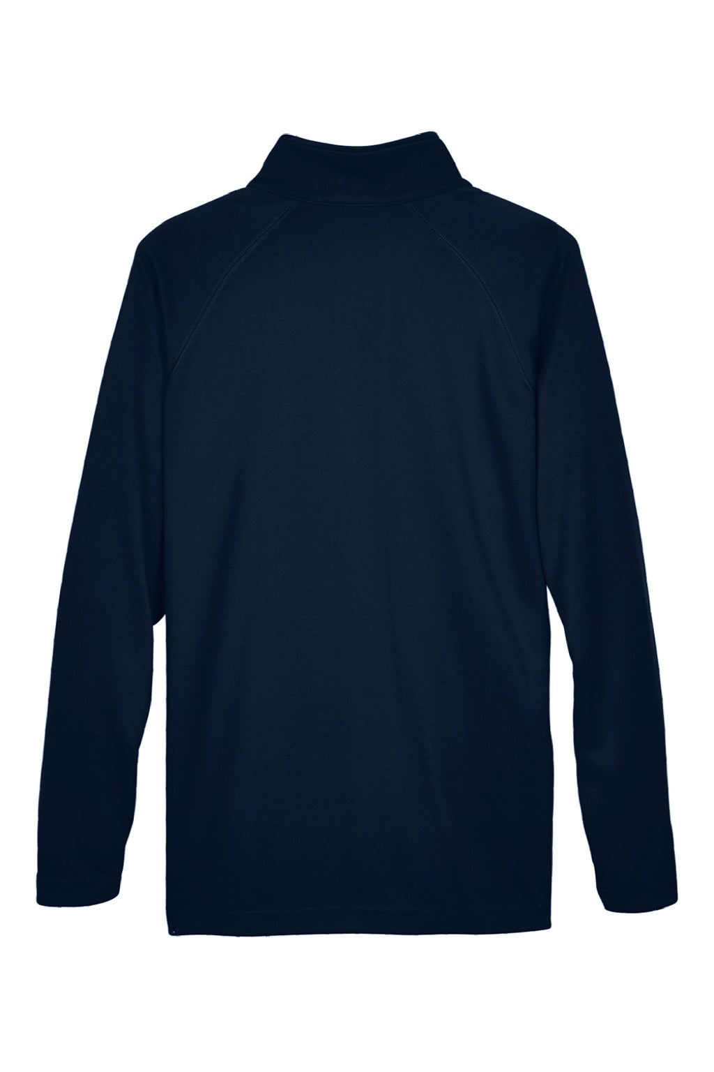 Devon & Jones DG440 Mens Compass Stretch Tech Moisture Wicking 1/4 Zip Sweatshirt w/ Pockets Navy Blue Flat Back