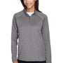 Devon & Jones Womens Compass Stretch Tech Moisture Wicking 1/4 Zip Sweatshirt w/ Pockets - Heather Dark Grey