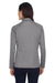Devon & Jones DG440W Womens Compass Stretch Tech Moisture Wicking 1/4 Zip Sweatshirt w/ Pockets Heather Dark Grey Model Back