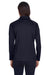 Devon & Jones DG440W Womens Compass Stretch Tech Moisture Wicking 1/4 Zip Sweatshirt w/ Pockets Navy Blue Model Back