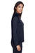 Devon & Jones DG440W Womens Compass Stretch Tech Moisture Wicking 1/4 Zip Sweatshirt w/ Pockets Navy Blue Model Side