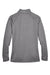 Devon & Jones DG440W Womens Compass Stretch Tech Moisture Wicking 1/4 Zip Sweatshirt w/ Pockets Heather Dark Grey Flat Back