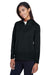Devon & Jones DG440W Womens Compass Stretch Tech Moisture Wicking 1/4 Zip Sweatshirt w/ Pockets Black Model 3q