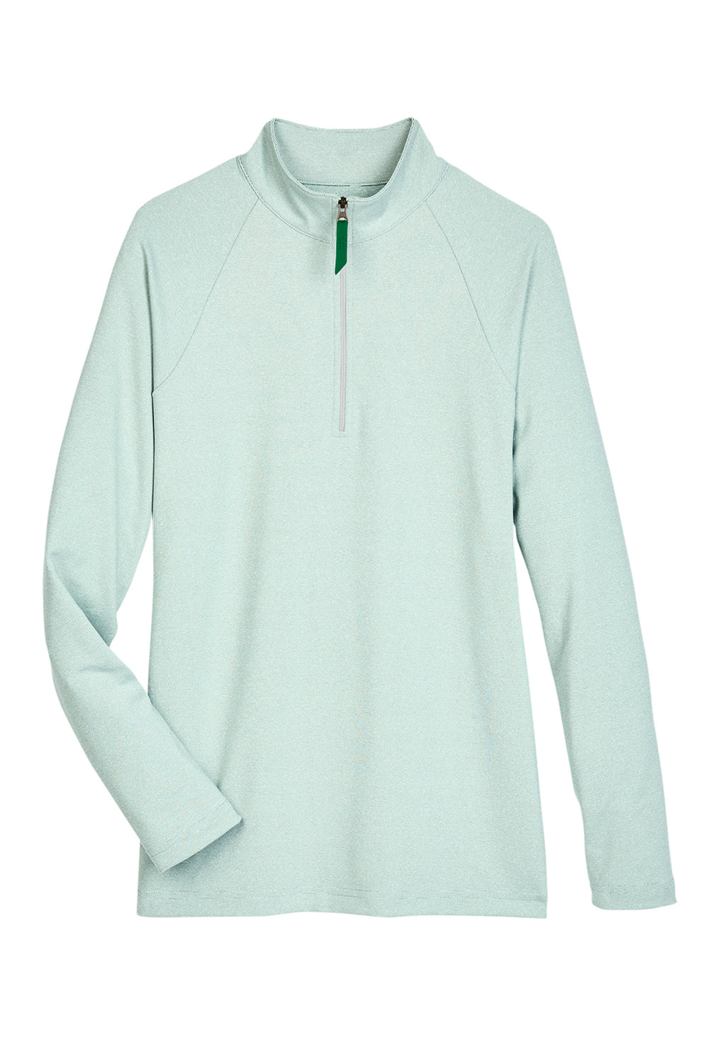 Devon & Jones DG480W Womens CrownLux Clubhouse Performance Moisture Wicking 1/4 Zip Sweatshirt Kelly Green Flat Front