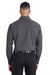 Devon & Jones DG535 Mens CrownLux Performance Moisture Wicking Long Sleeve Button Down Shirt Carbon Grey Model Back