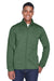 Devon & Jones DG796 Mens Newbury Fleece Full Zip Sweatshirt w/ Pockets Forest Green Model Front