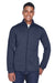 Devon & Jones DG796 Mens Newbury Fleece Full Zip Sweatshirt w/ Pockets Navy Blue Model Front