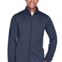 Devon & Jones Mens Newbury Fleece Full Zip Sweatshirt w/ Pockets - Navy Blue