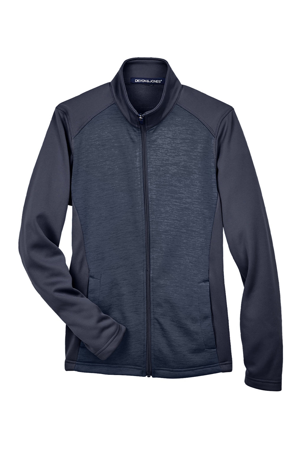 Devon & Jones DG796W Womens Newbury Fleece Full Zip Sweatshirt w/ Pockets Navy Blue Flat Front