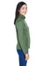 Devon & Jones DG796W Womens Newbury Fleece Full Zip Sweatshirt w/ Pockets Forest Green Model Side