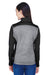 Devon & Jones DG796W Womens Newbury Fleece Full Zip Sweatshirt w/ Pockets Grey/Black Model Back