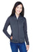 Devon & Jones DG796W Womens Newbury Fleece Full Zip Sweatshirt w/ Pockets Navy Blue Model Front