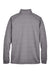 Devon & Jones DG798 Mens Newbury Fleece 1/4 Zip Sweatshirt w/ Pouch Pocket Heather Dark Grey Flat Back