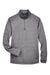 Devon & Jones DG798 Mens Newbury Fleece 1/4 Zip Sweatshirt w/ Pouch Pocket Heather Dark Grey Flat Front