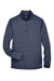 Devon & Jones DG798 Mens Newbury Fleece 1/4 Zip Sweatshirt w/ Pouch Pocket Heather Navy Blue Flat Front