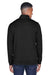 Devon & Jones DG798 Mens Newbury Fleece 1/4 Zip Sweatshirt w/ Pouch Pocket Heather Black Model Back