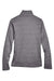 Devon & Jones DG798W Womens Newbury Fleece 1/4 Zip Sweatshirt w/ Pouch Pocket Heather Dark Grey Flat Back