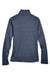 Devon & Jones DG798W Womens Newbury Fleece 1/4 Zip Sweatshirt w/ Pouch Pocket Heather Navy Blue Flat Back