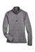 Devon & Jones DG798W Womens Newbury Fleece 1/4 Zip Sweatshirt w/ Pouch Pocket Heather Dark Grey Flat Front