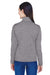 Devon & Jones DG798W Womens Newbury Fleece 1/4 Zip Sweatshirt w/ Pouch Pocket Heather Dark Grey Model Back