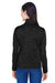 Devon & Jones DG798W Womens Newbury Fleece 1/4 Zip Sweatshirt w/ Pouch Pocket Heather Black Model Back