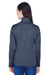 Devon & Jones DG798W Womens Newbury Fleece 1/4 Zip Sweatshirt w/ Pouch Pocket Heather Navy Blue Model Back